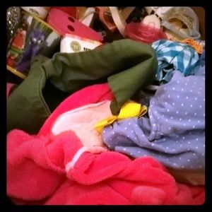 Clothes shoes blankets